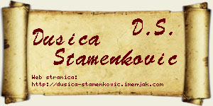 Dušica Stamenković vizit kartica